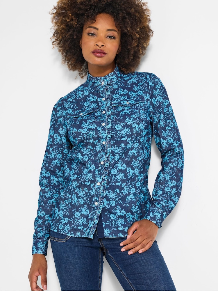 Joe Browns Blue Vintage Cord Blouse - Image 1 of 5 Joe Browns Blue Vintage Cord Blouse - Image 1 of 5