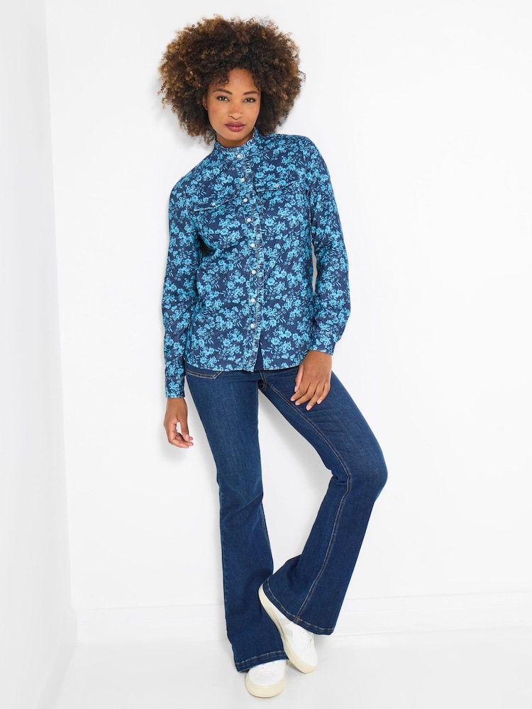 Joe Browns Blue Vintage Cord Blouse - Image 2 of 5 Joe Browns Blue Vintage Cord Blouse - Image 2 of 5