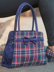 Joe Browns Blue Tartan Vintage Style Bag - Image 2 of 7