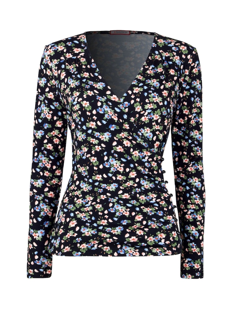 Joe Browns Black Shawl Collar Floral Top - Image 6 of 6