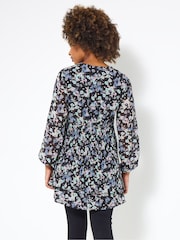 Joe Browns Black Tiered Floral Mini Dress - Image 2 of 5