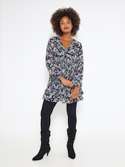 Joe Browns Black Tiered Floral Mini Dress - Image 3 of 5