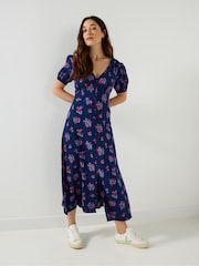 Joe Browns Blue Vintage Ditsy Floral Tea Dress - Image 3 of 5