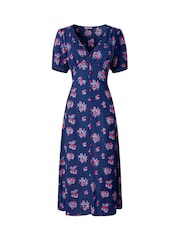 Joe Browns Blue Vintage Ditsy Floral Tea Dress - Image 5 of 5