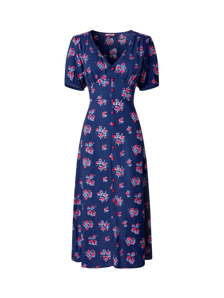 Joe Browns Blue Vintage Ditsy Floral Tea Dress - Image 5 of 5