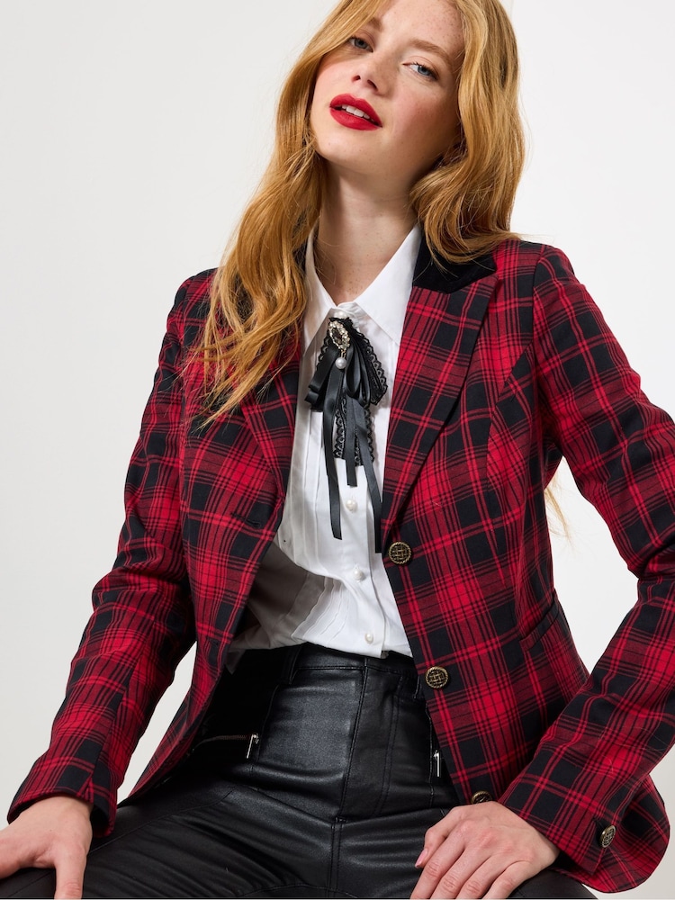 Joe Browns Red Check Blazer - Image 2 of 8 Joe Browns Red Check Blazer - Image 2 of 8