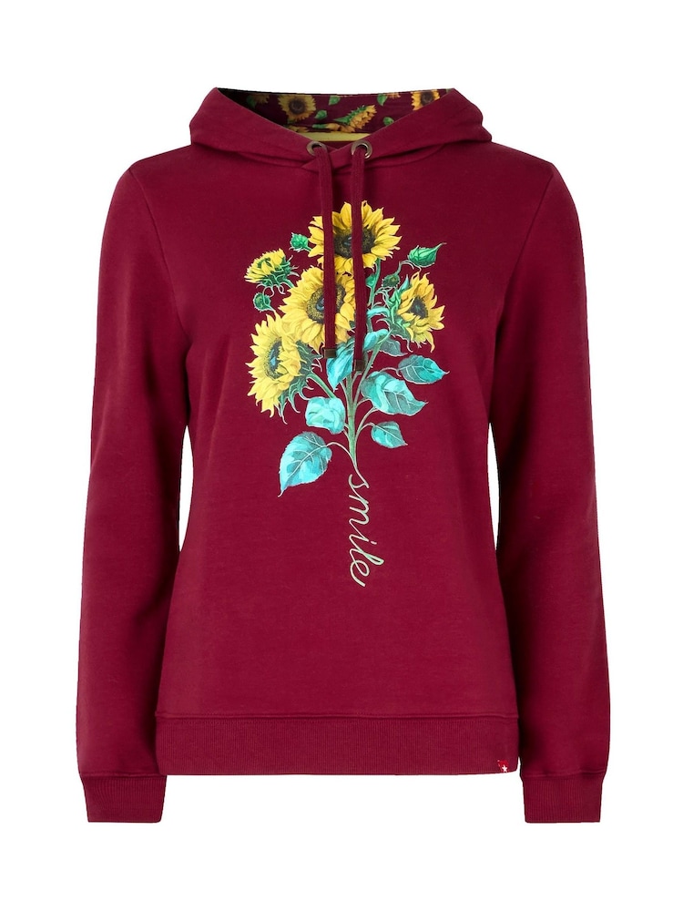 Joe Browns Red Sunflower Graphic Hoodie - Image 5 of 5