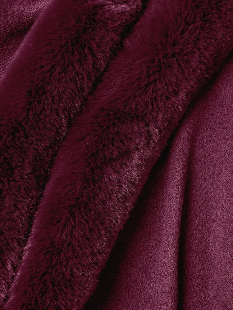 Joe Browns Red Stretchy Faux Fur Trim Gilet - Image 2 of 2