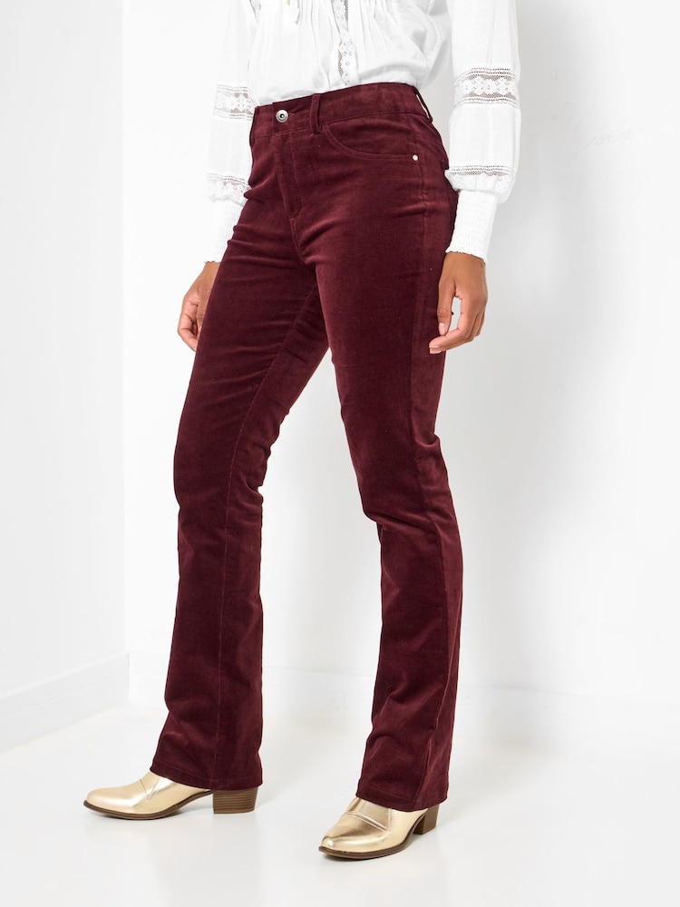 Joe Browns Red Petite Bootcut Moleskin Trousers - Image 2 of 5 Joe Browns Red Petite Bootcut Moleskin Trousers - Image 2 of 5