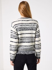 Joe Browns Black Striped Fringed Jumper - Image 4 of 7