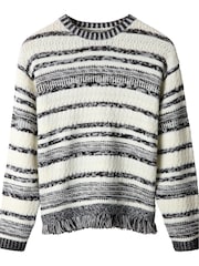 Joe Browns Black Striped Fringed Jumper - Image 7 of 7