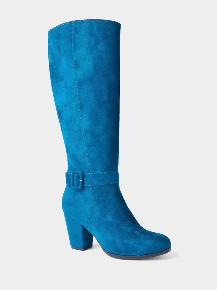 Joe Browns Blue Stylish Long Boots - Image 2 of 5 Joe Browns Blue Stylish Long Boots - Image 2 of 5