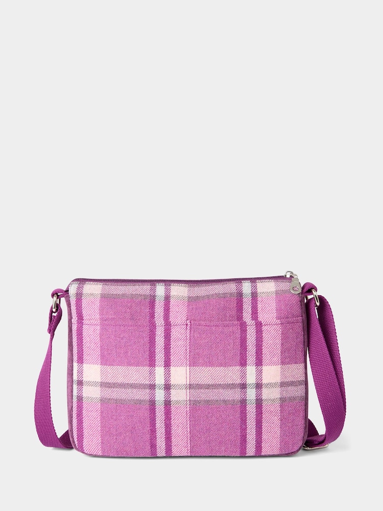 Joe Browns Purple Zip Heart Tweed Applique Bag - Image 2 of 5