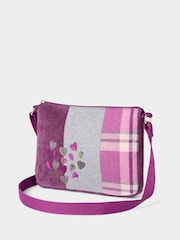 Joe Browns Purple Zip Heart Tweed Applique Bag - Image 3 of 5