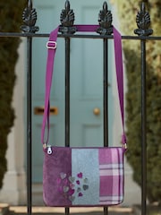 Joe Browns Purple Zip Heart Tweed Applique Bag - Image 4 of 5