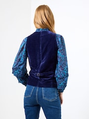 Joe Browns Blue Sassy Velvet Waistcoat - Image 2 of 5