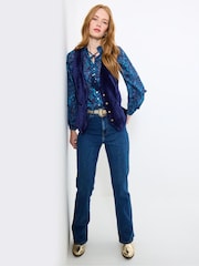 Joe Browns Blue Sassy Velvet Waistcoat - Image 3 of 5