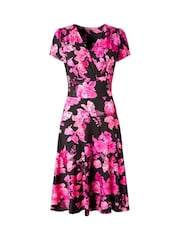 Joe Browns Pink Winter Floral Wrap Dress - Image 5 of 5