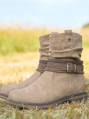 Joe Browns Natural Woven Pattern Buckle Strap Ankle Boots - Image 1 of 6