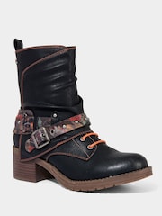 Joe Browns Black Tuker Style Ankle Boots - Image 4 of 7