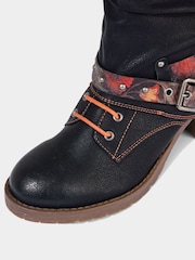 Joe Browns Black Tuker Style Ankle Boots - Image 5 of 7