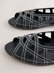 Schwarz - Forever Comfort® Peeptoe Flats - Bild 8 von 9