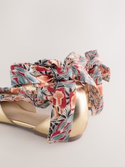 Gold Forever Comfort® Two Part Tie Up Ballet Flats - Image 10 of 11