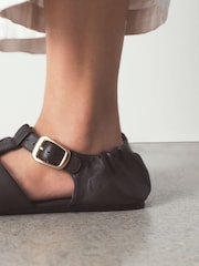 Chocolate Brown N.Premium Leather Fisherman Flat Shoes - Image 4 of 6