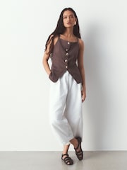 Chocolate Brown N.Premium Leather Fisherman Flat Shoes - Image 6 of 6