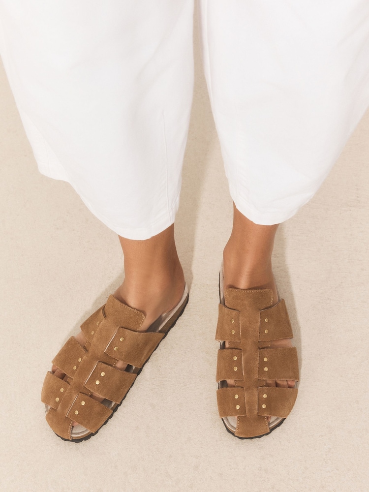 Tan Brown Forever Comfort®? Fisherman Footbed Mules - Image 2 of 10 Tan Brown Forever Comfort®? Fisherman Footbed Mules - Image 2 of 10
