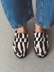 Zebra Forever Comfort® Leather Loafer Mule - Image 2 of 4