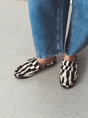 Zebra Forever Comfort® Leather Loafer Mule - Image 3 of 4