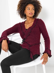 Joe Browns Red Wrap Front Jumper - Image 1 of 5