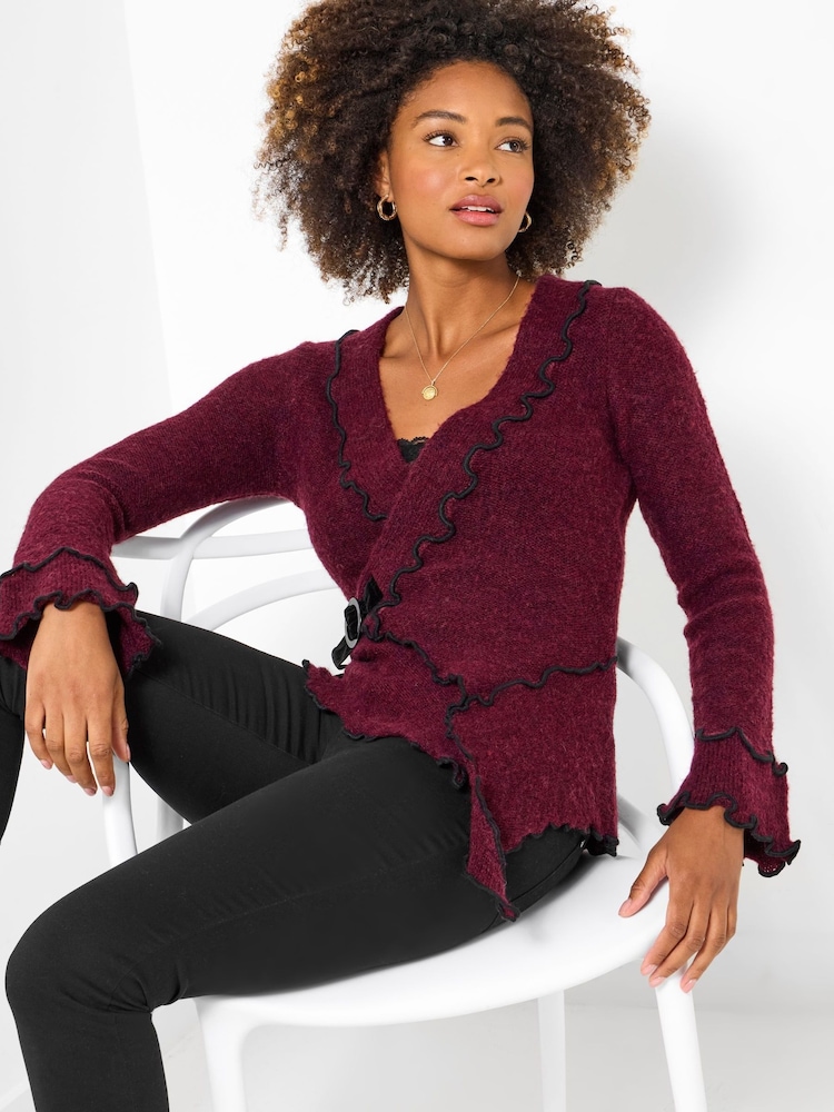 Joe Browns Red Wrap Front Jumper - Image 1 of 5 Joe Browns Red Wrap Front Jumper - Image 1 of 5