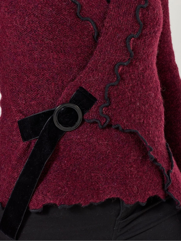 Joe Browns Red Wrap Front Jumper - Image 5 of 5 Joe Browns Red Wrap Front Jumper - Image 5 of 5
