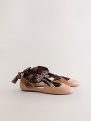 Camel Forever Comfort® Two Part Tie Up Ballet Flats - Image 2 of 5