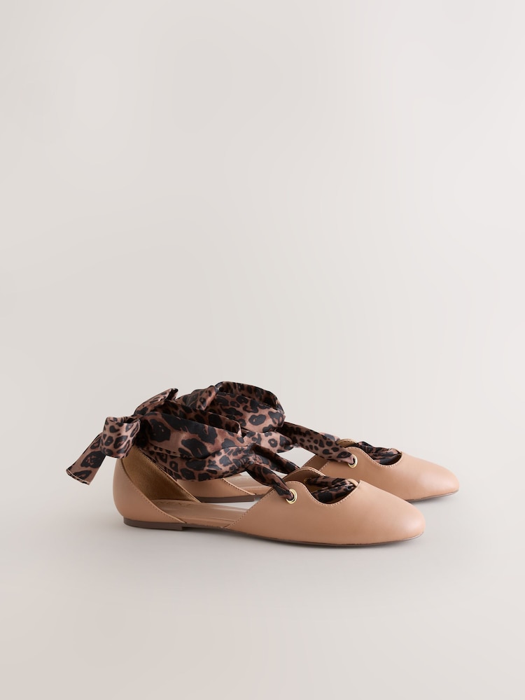 Camel Forever Comfort® Two Part Tie Up Ballet Flats - Image 2 of 5