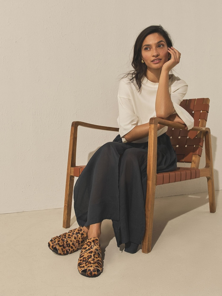 Leopard Forever Comfort®? Fisherman Footbed Mules - Image 2 of 10 Leopard Forever Comfort®? Fisherman Footbed Mules - Image 2 of 10