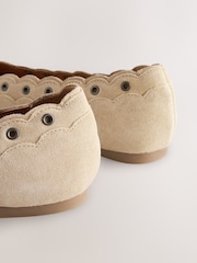 Sand Forever Comfort® Suede Eyelet Ballet Flats - Image 5 of 10