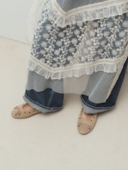 Sand Forever Comfort® Suede Eyelet Ballet Flats - Image 8 of 10