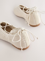 Neutral Forever Comfort® Crochet Ghillie Flats - Image 4 of 5