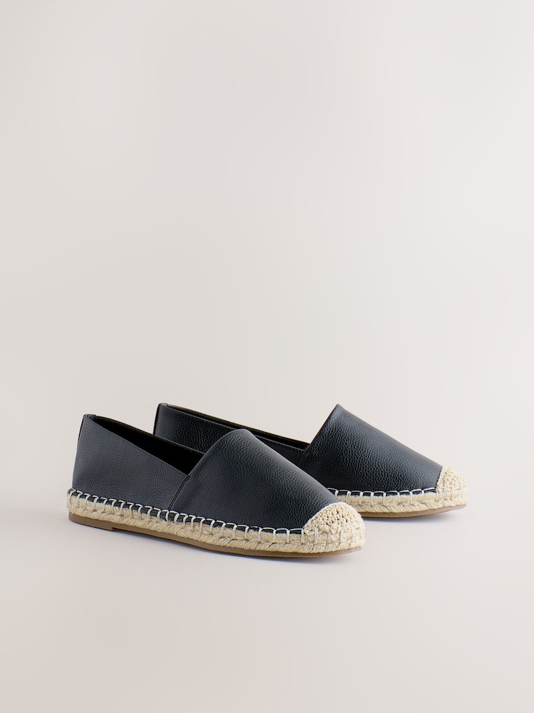 Black Forever Comfort® High Cut Espadrille Flats - Image 2 of 6 Black Forever Comfort® High Cut Espadrille Flats - Image 2 of 6