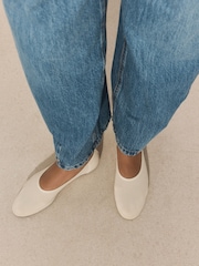 Yellow Forever Comfort High Cut Mesh Ballerina Flat Shoes - Image 1 of 5