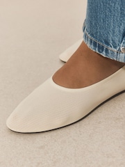 Yellow Forever Comfort High Cut Mesh Ballerina Flat Shoes - Image 3 of 5