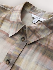 Brown/Pink Blurred Check Lightweight Shirt - Image 2 of 3