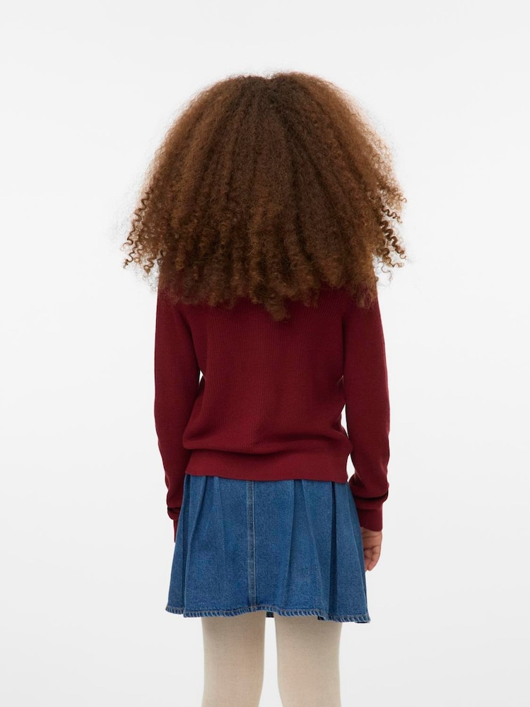 VERO MODA Red Button Down Cardigan - Image 2 of 3 VERO MODA Red Button Down Cardigan - Image 2 of 3