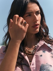 Pink Shell Print Long Sleeve Lightweight Shirt - Image 4 of 7