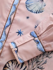 Pink Shell Print Long Sleeve Lightweight Shirt - Image 6 of 7