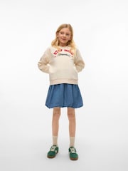 VERO MODA Cream Leopard Graphic Sweatshirt - Image 3 of 3