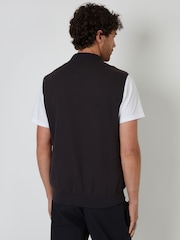 Threadbare Black Quilted Hybrid Gilet - Image 2 of 4